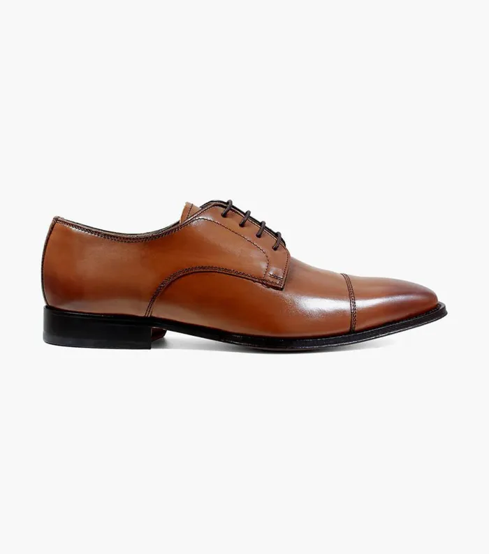 Men Classico Cap Toe Oxford Cognac Florsheim Dress Shoes