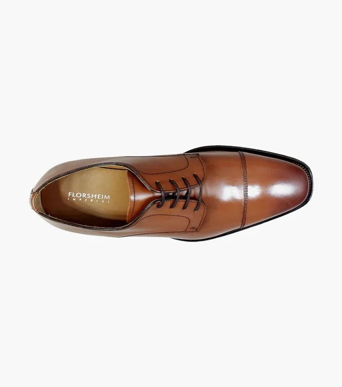Men Classico Cap Toe Oxford Cognac Florsheim Dress Shoes