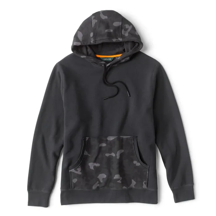 Men Colorblock Camo Hoodie Blackblackout Camo Orvis Sweatshirts