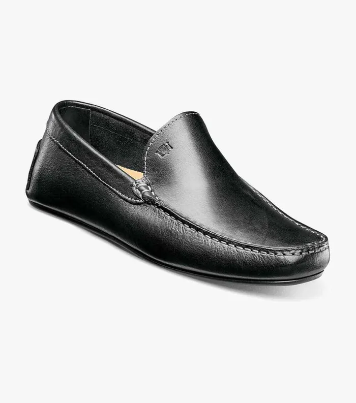 Men Comet Moc Toe Venetian Driver Black Florsheim Casual Shoes