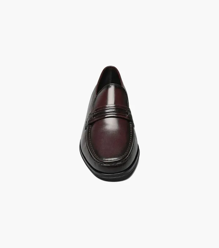 Men Como Moc Toe Strap Loafer Black Cherry Florsheim Dress Shoes