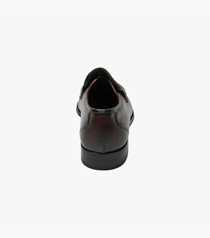 Men Como Moc Toe Strap Loafer Black Cherry Florsheim Dress Shoes