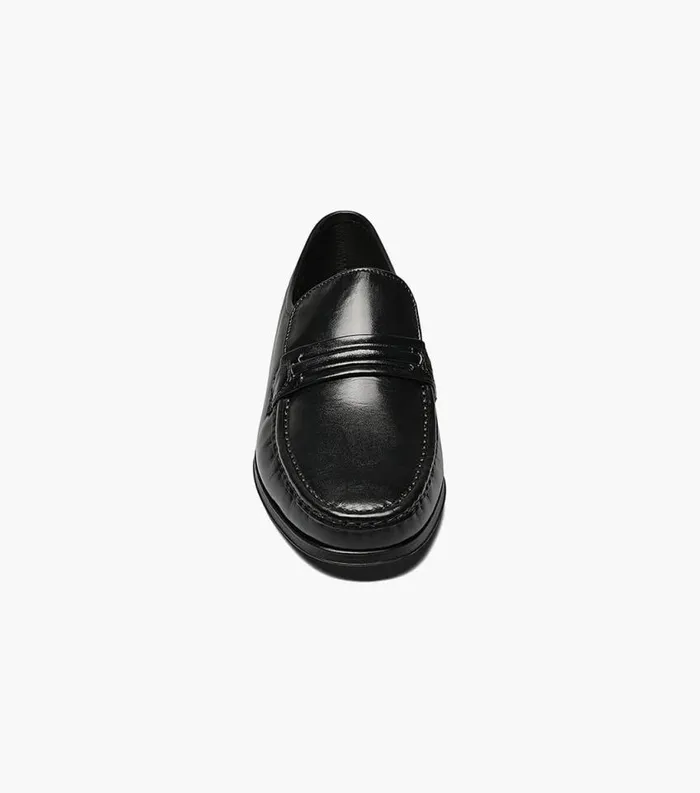Men Como Moc Toe Strap Loafer Black Florsheim Dress Shoes