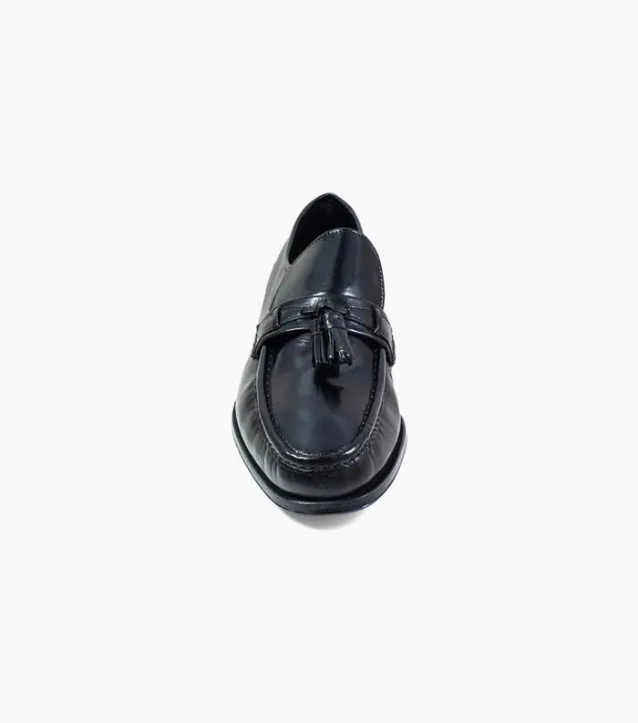 Men Como Moc Toe Tassel Loafer Black Florsheim Dress Shoes
