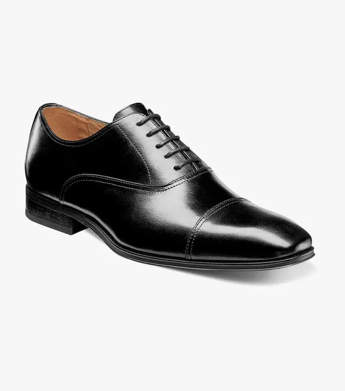 Men Corbetta Cap Toe Oxford Black Florsheim Dress Shoes