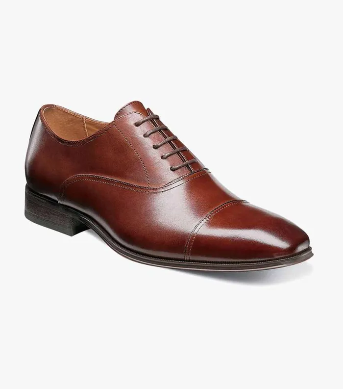 Men Corbetta Cap Toe Oxford Cognac Florsheim Dress Shoes