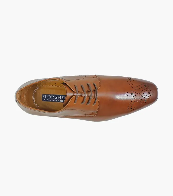 Men Corbetta Medallion Toe Oxford Scotch Florsheim Dress Shoes