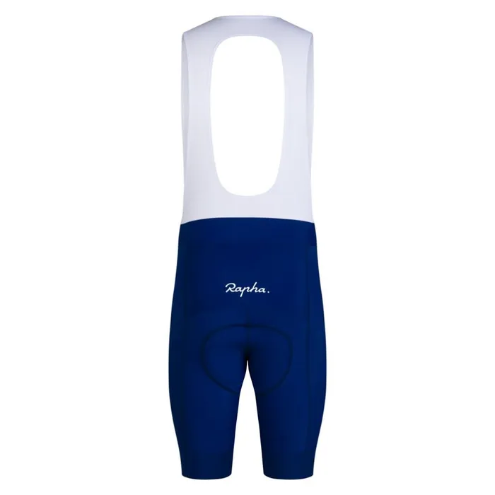 Men Core Cycling Padded Bib Shorts Burgundywhiteindigowhitedeep Indigowhite Rapha Bibs Shorts and Tights