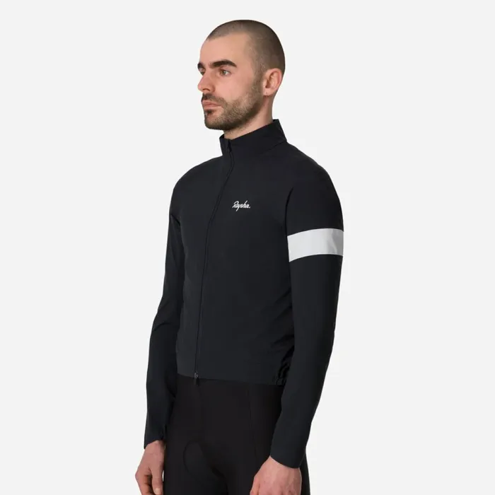 Men Core Rain Jacket All Aboard White Alyssumblackwhitebright Orangewhitenavywhite Rapha Jackets and Vests