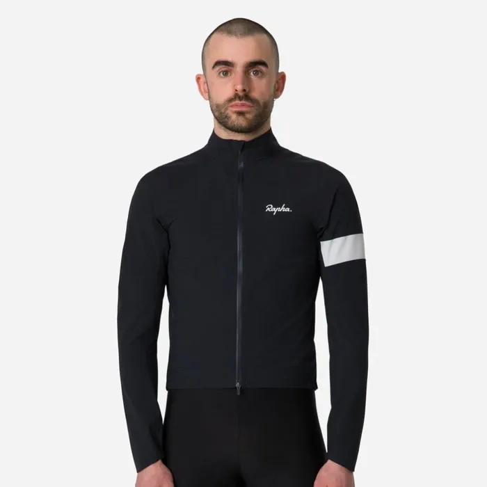 Men Core Rain Jacket All Aboard White Alyssumblackwhitebright Orangewhitenavywhite Rapha Jackets and Vests