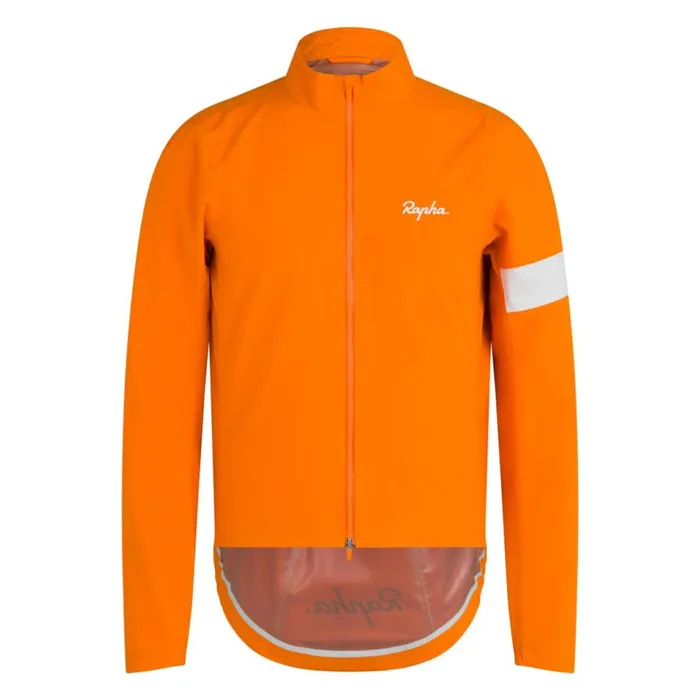 Men Core Rain Jacket All Aboard White Alyssumblackwhitebright Orangewhitenavywhite Rapha Jackets and Vests
