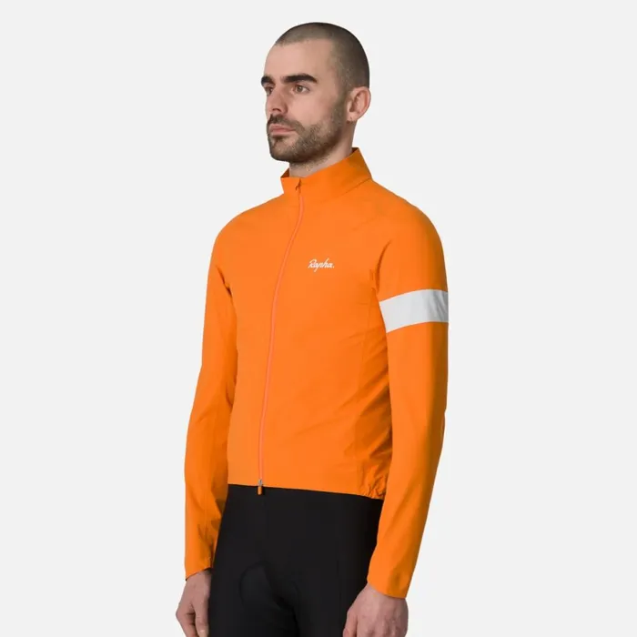 Men Core Rain Jacket All Aboard White Alyssumblackwhitebright Orangewhitenavywhite Rapha Jackets and Vests