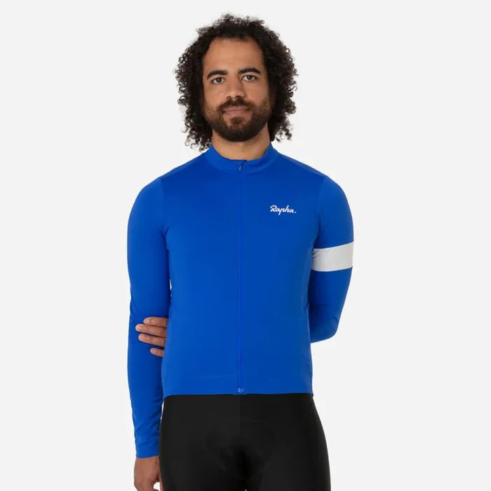 Men Core Thermal Long Sleeve Jersey Fudge White Alyssumkalamata White Alyssumnavywhiteblackwhiteultramarinewhitedeep Coffeewhitetanwhite Rapha Jerseys