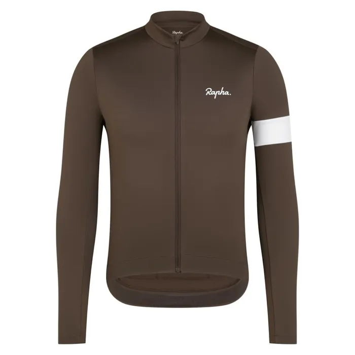 Men Core Thermal Long Sleeve Jersey Fudge White Alyssumkalamata White Alyssumnavywhiteblackwhiteultramarinewhitedeep Coffeewhitetanwhite Rapha Jerseys