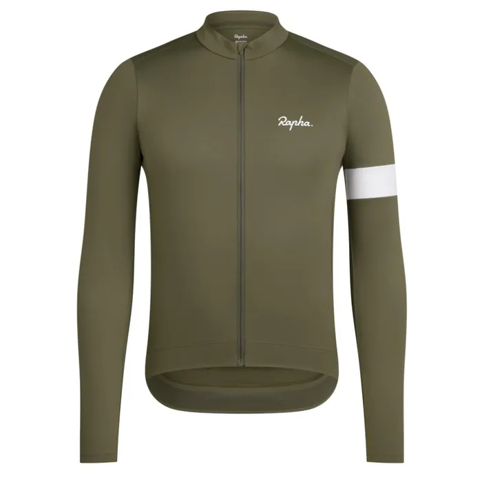 Men Core Thermal Long Sleeve Jersey Fudge White Alyssumkalamata White Alyssumnavywhiteblackwhiteultramarinewhitedeep Coffeewhitetanwhite Rapha Jerseys