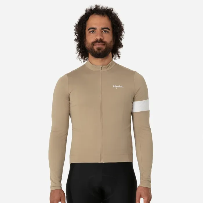Men Core Thermal Long Sleeve Jersey Fudge White Alyssumkalamata White Alyssumnavywhiteblackwhiteultramarinewhitedeep Coffeewhitetanwhite Rapha Jerseys
