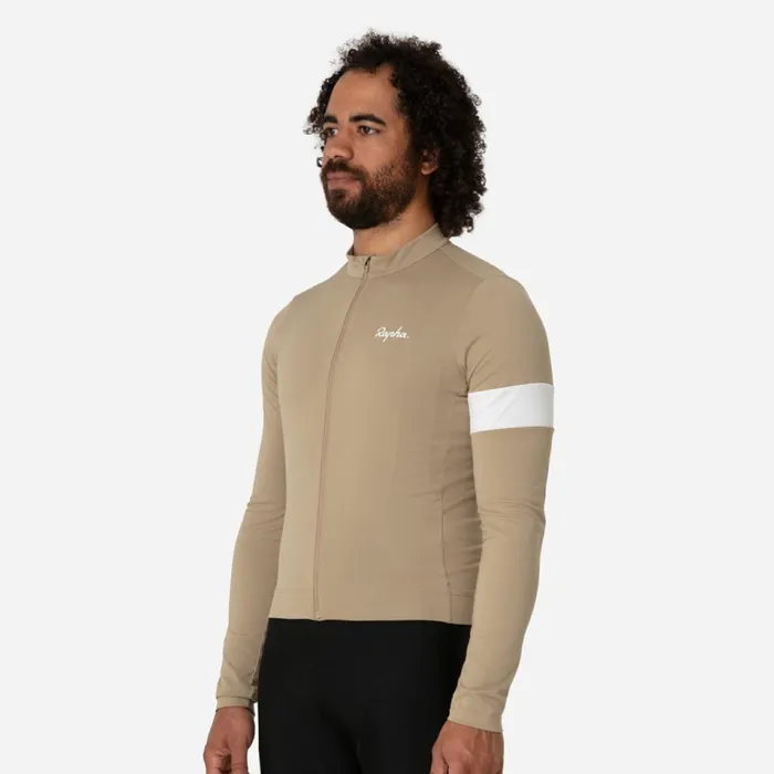 Men Core Thermal Long Sleeve Jersey Fudge White Alyssumkalamata White Alyssumnavywhiteblackwhiteultramarinewhitedeep Coffeewhitetanwhite Rapha Jerseys