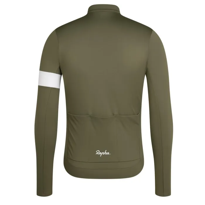Men Core Thermal Long Sleeve Jersey Fudge White Alyssumkalamata White Alyssumnavywhiteblackwhiteultramarinewhitedeep Coffeewhitetanwhite Rapha Jerseys
