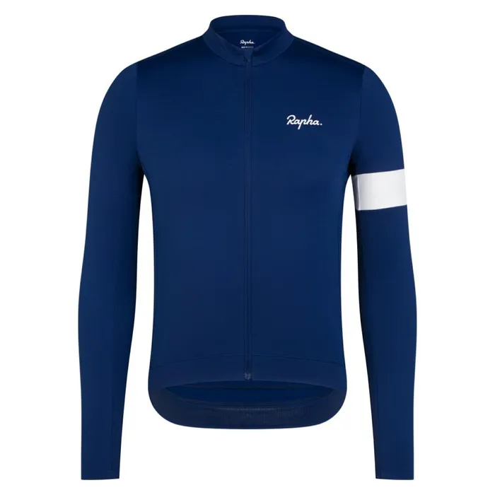 Men Core Thermal Long Sleeve Jersey Fudge White Alyssumkalamata White Alyssumnavywhiteblackwhiteultramarinewhitedeep Coffeewhitetanwhite Rapha Jerseys
