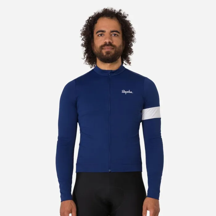 Men Core Thermal Long Sleeve Jersey Fudge White Alyssumkalamata White Alyssumnavywhiteblackwhiteultramarinewhitedeep Coffeewhitetanwhite Rapha Jerseys
