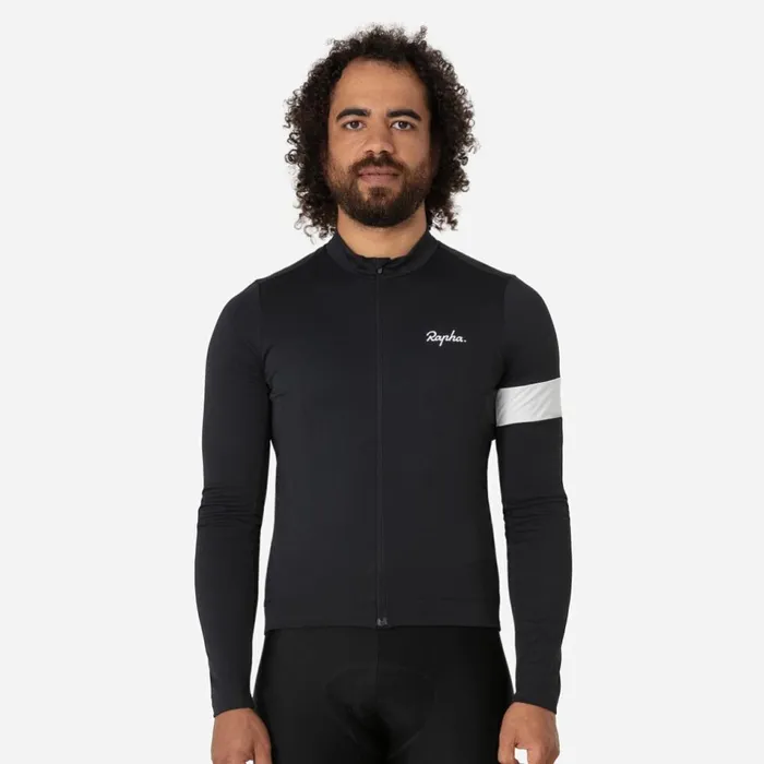 Men Core Thermal Long Sleeve Jersey Fudge White Alyssumkalamata White Alyssumnavywhiteblackwhiteultramarinewhitedeep Coffeewhitetanwhite Rapha Jerseys