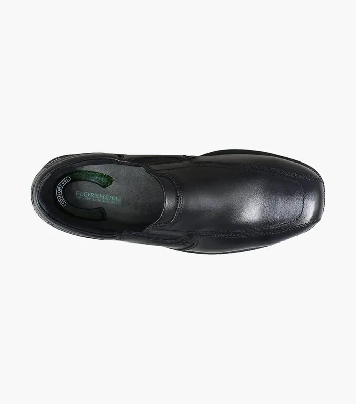 Men Coronis Steel Toe Bike Toe Slip On Black Florsheim Safety Shoes
