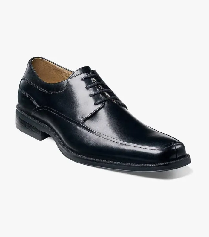 Men Cortland Moc Toe Oxford Black Florsheim Dress Shoes