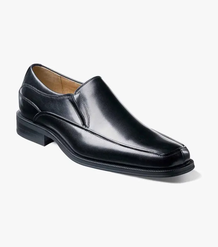 Men Corvell Moc Toe Slip On Black Florsheim Dress Shoes