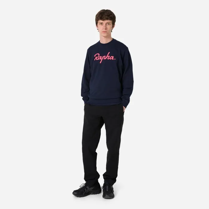 Men Cotton Sweatshirt 8211 Large Logo Blackwhitedark Navyhivis Pink Rapha Hoodies and Sweatshirts