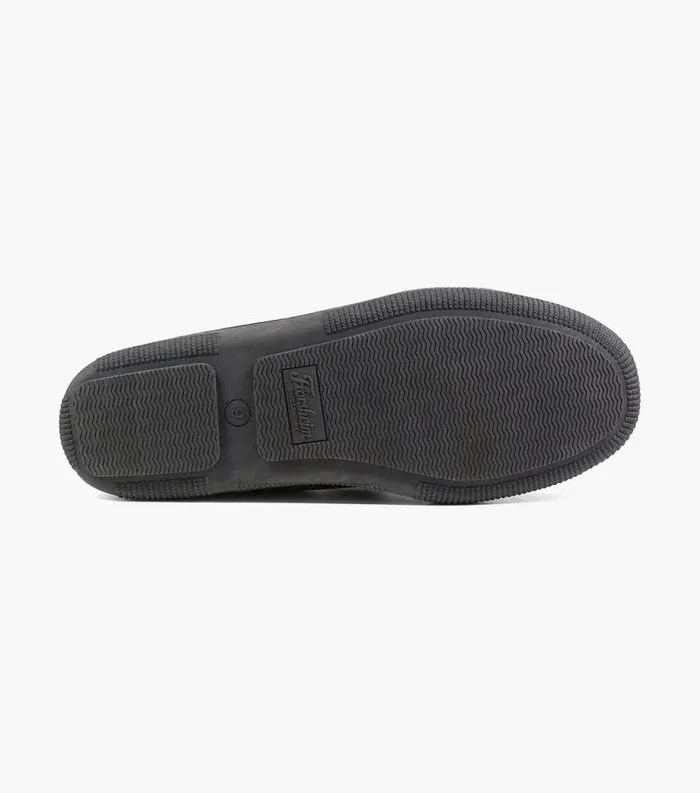 Men Cozzy Moc Toe Tie Slipper Gray Suede Florsheim Slippers