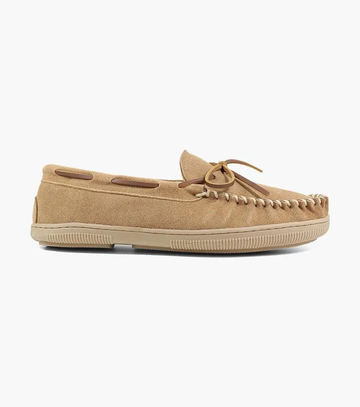Men Cozzy Moc Toe Tie Slipper Sand Florsheim Casual Shoes