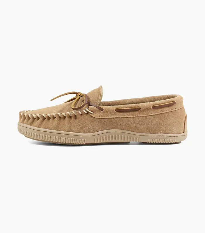 Men Cozzy Moc Toe Tie Slipper Sand Florsheim Casual Shoes