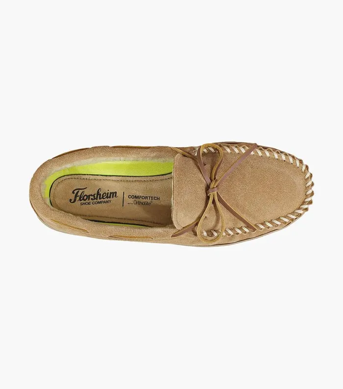 Men Cozzy Moc Toe Tie Slipper Sand Florsheim Casual Shoes