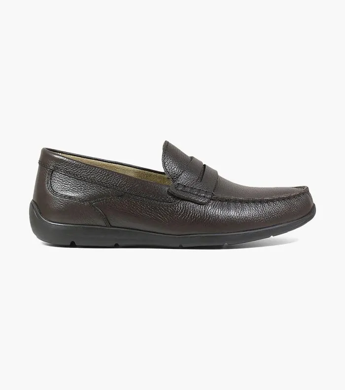 Men Creston Moc Toe Penny Driver Brown Tumbled Florsheim Casual Shoes