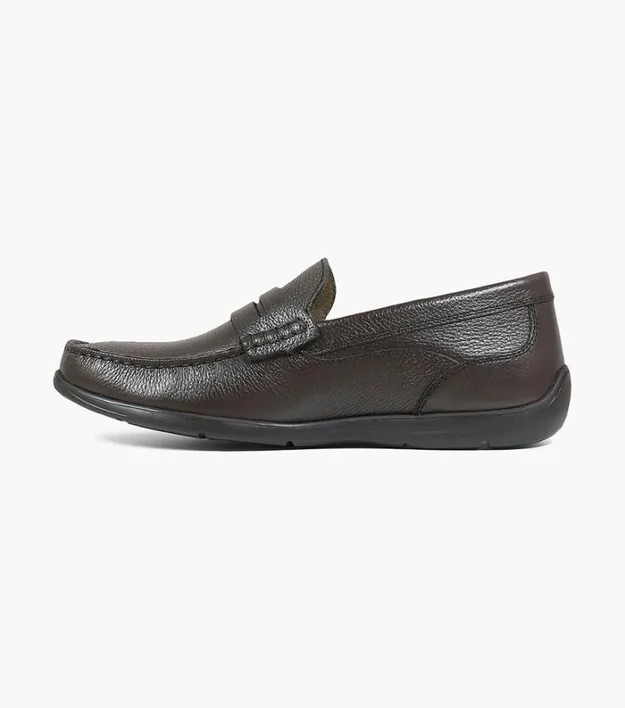 Men Creston Moc Toe Penny Driver Brown Tumbled Florsheim Casual Shoes