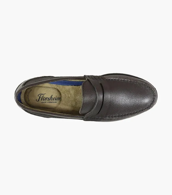 Men Creston Moc Toe Penny Driver Brown Tumbled Florsheim Casual Shoes