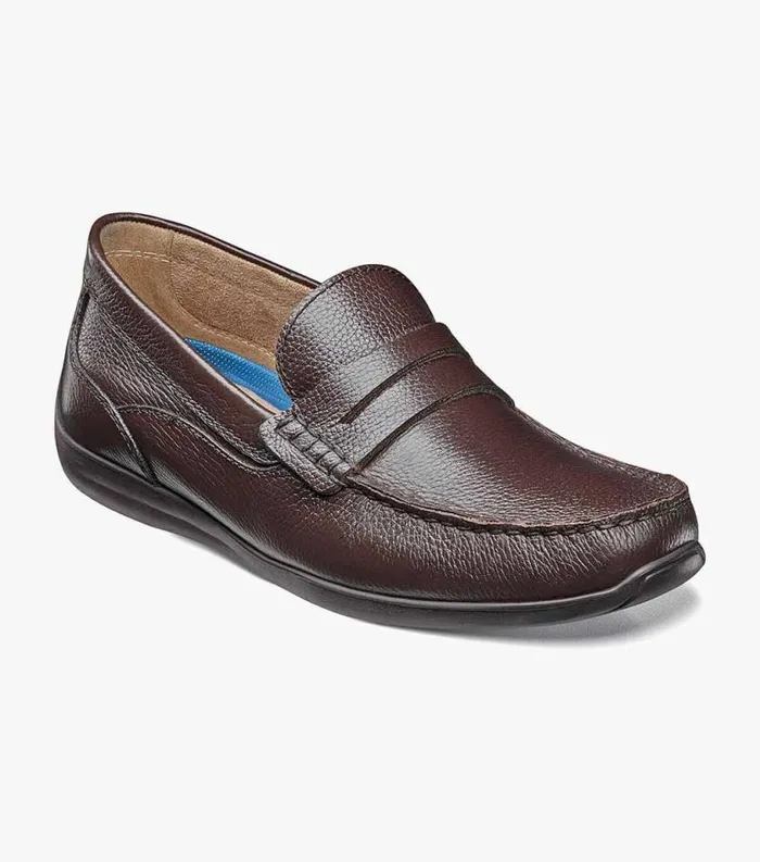Men Creston Moc Toe Penny Driver Chocolate Florsheim Casual Shoes