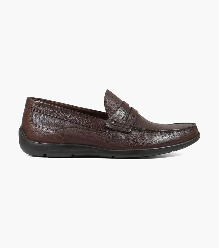 Men Creston Moc Toe Penny Driver Chocolate Florsheim Casual Shoes