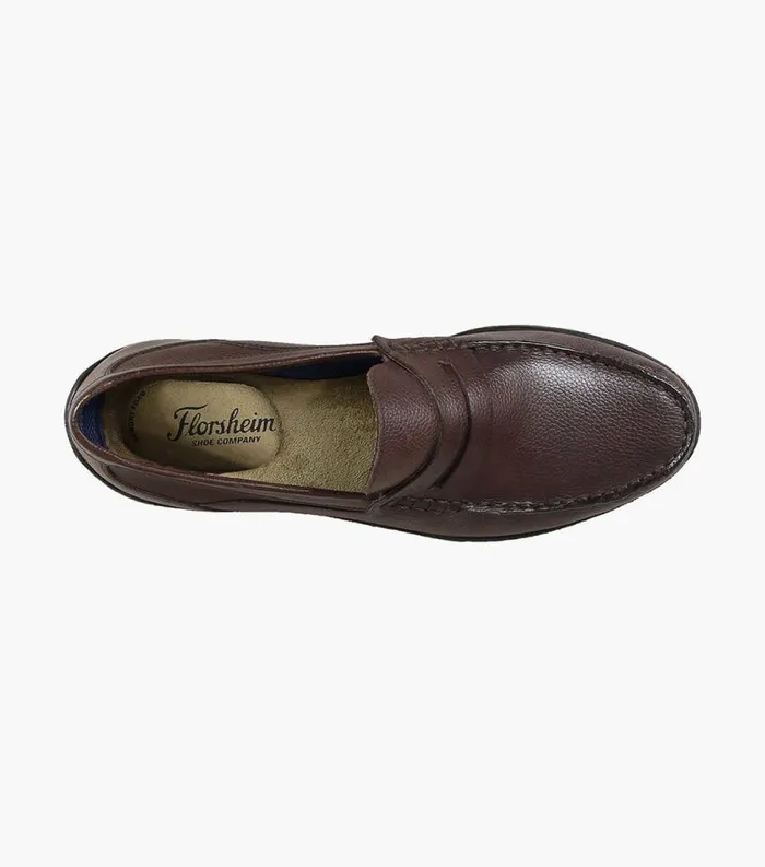 Men Creston Moc Toe Penny Driver Chocolate Florsheim Casual Shoes