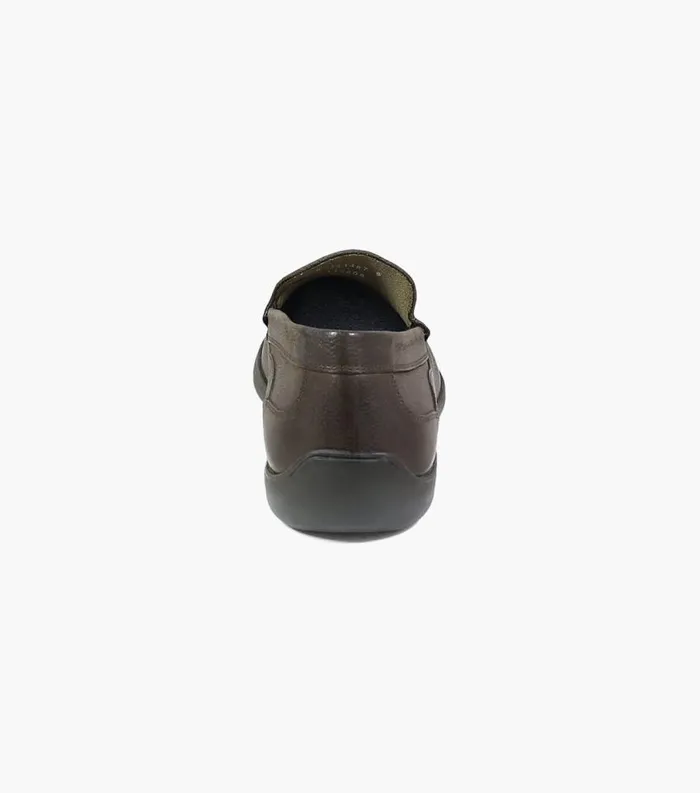 Men Creston Moc Toe Venetian Driver Dark Brown Florsheim Casual Shoes
