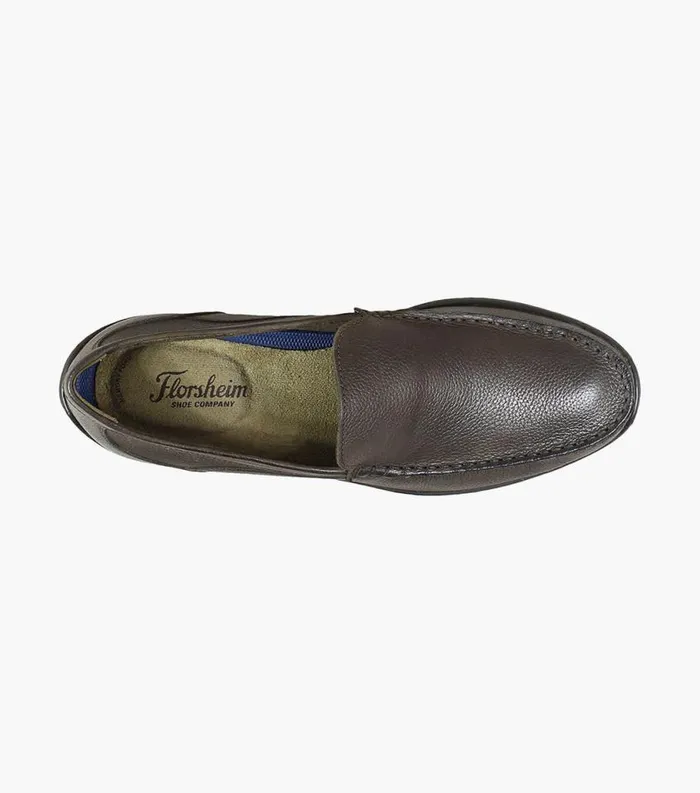 Men Creston Moc Toe Venetian Driver Dark Brown Florsheim Casual Shoes