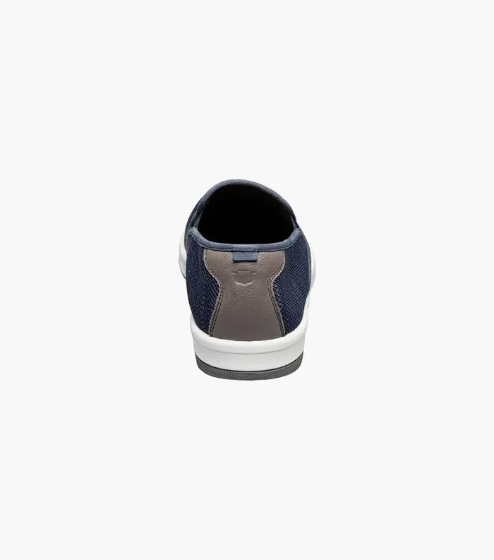 Men Crossover Knit Plain Toe Slip On Sneaker Navy Florsheim Casual Shoes