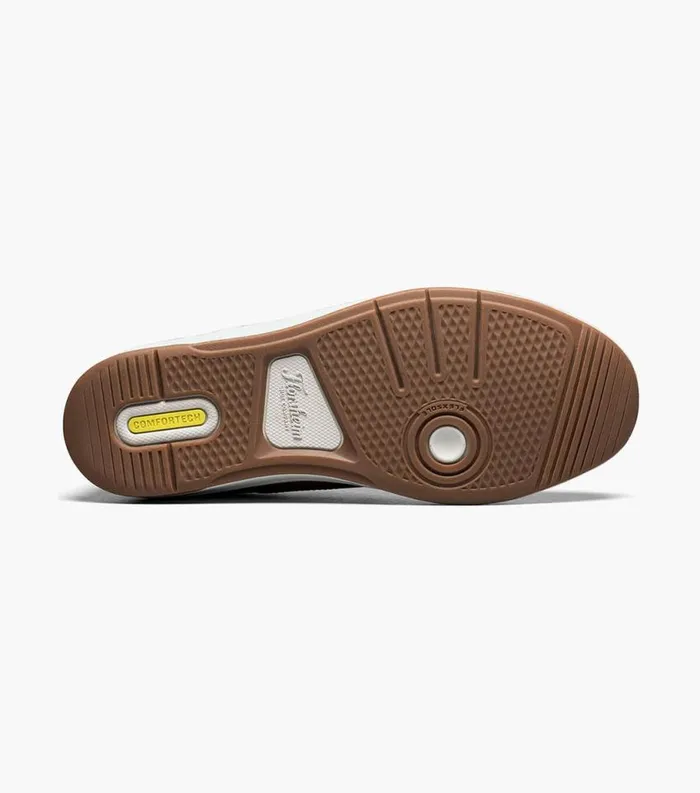 Men Crossover Plain Toe Slip On Sneaker Cognac Tumbled Florsheim Casual Shoes