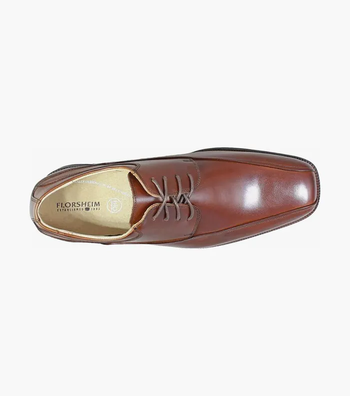 Men Curtis Bike Toe Oxford Brown Florsheim Dress Shoes