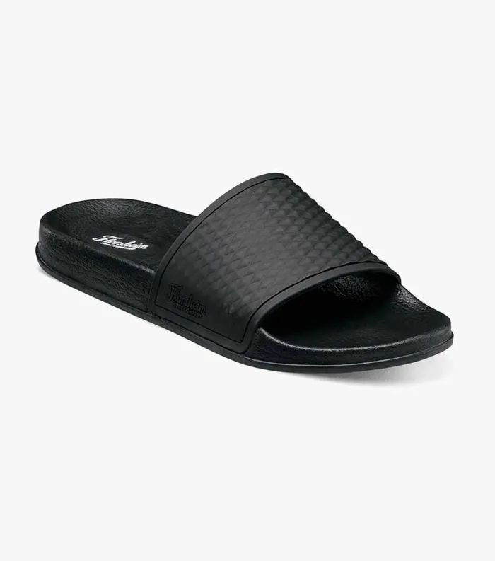 Men Curva Slide Sandal Black Florsheim Casual Shoes
