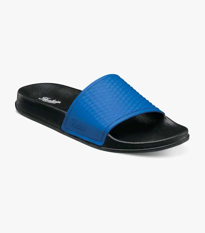 Men Curva Slide Sandal Blue Florsheim Casual Shoes