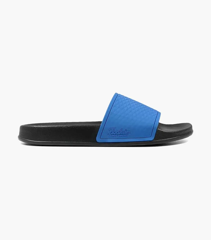Men Curva Slide Sandal Blue Florsheim Casual Shoes