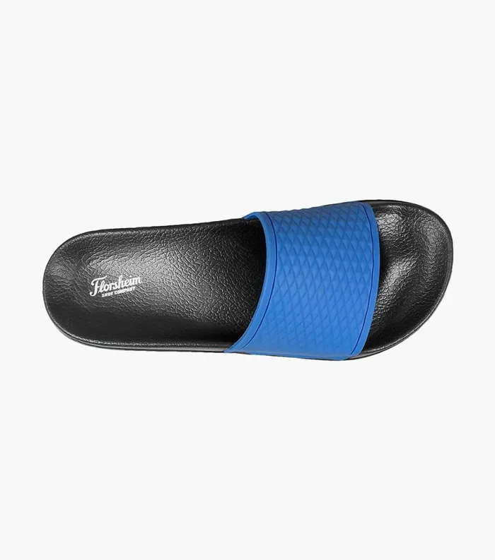 Men Curva Slide Sandal Blue Florsheim Casual Shoes