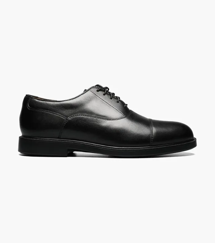 Men Dailey Cap Toe Oxford Black Florsheim Dress Shoes