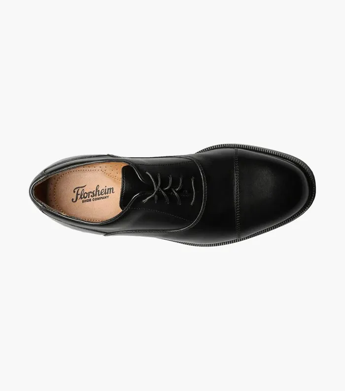 Men Dailey Cap Toe Oxford Black Florsheim Dress Shoes